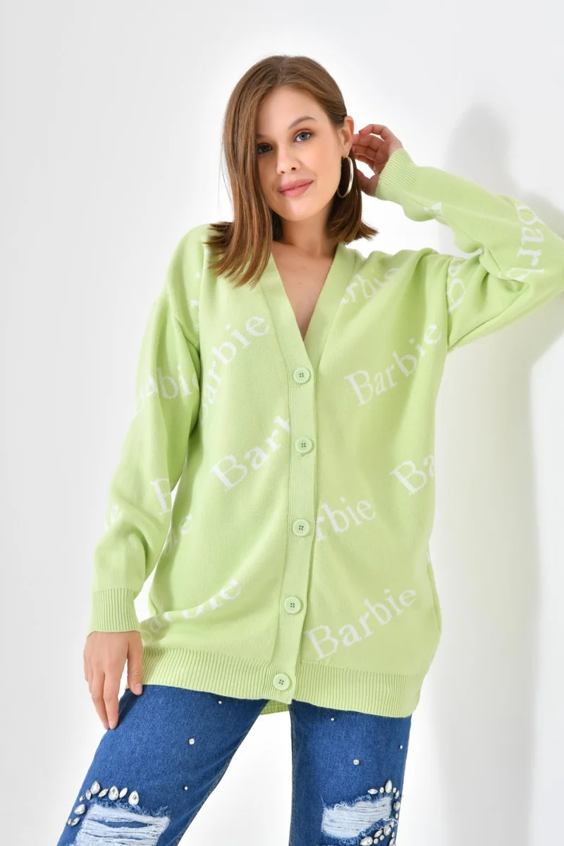 Garmi Ftz Women Women Barbie Cardigan Pistachio Green