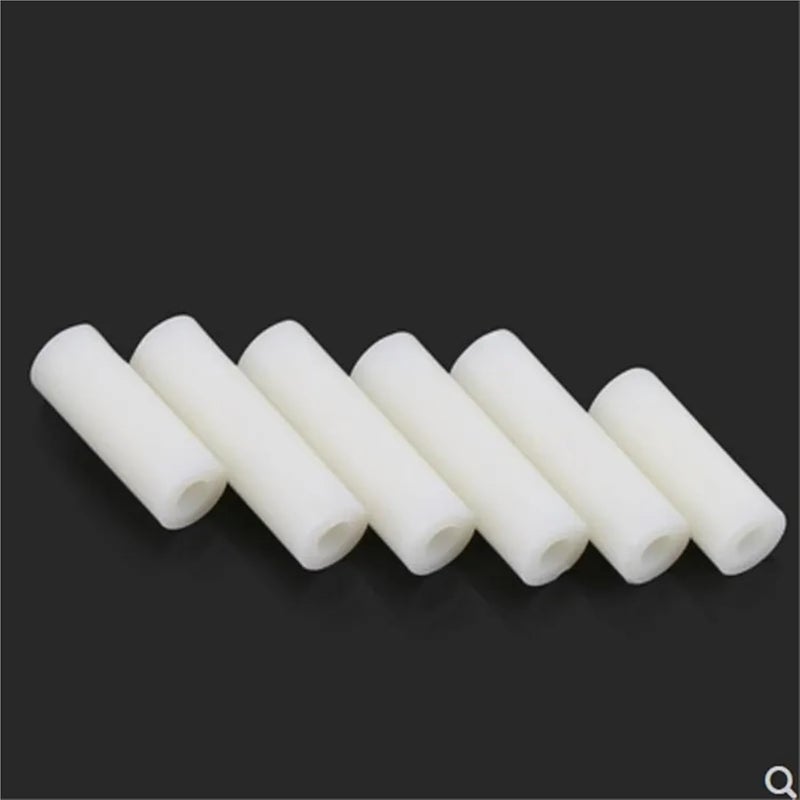 Spacers 500pcs M3 M4 M5 M6 M8 White Black Nylon ABS Non-Threaded Spacer Round Hollow Standoff Washer PCB Board Screw(Black ABS Spacer,M3X10) - Image 4