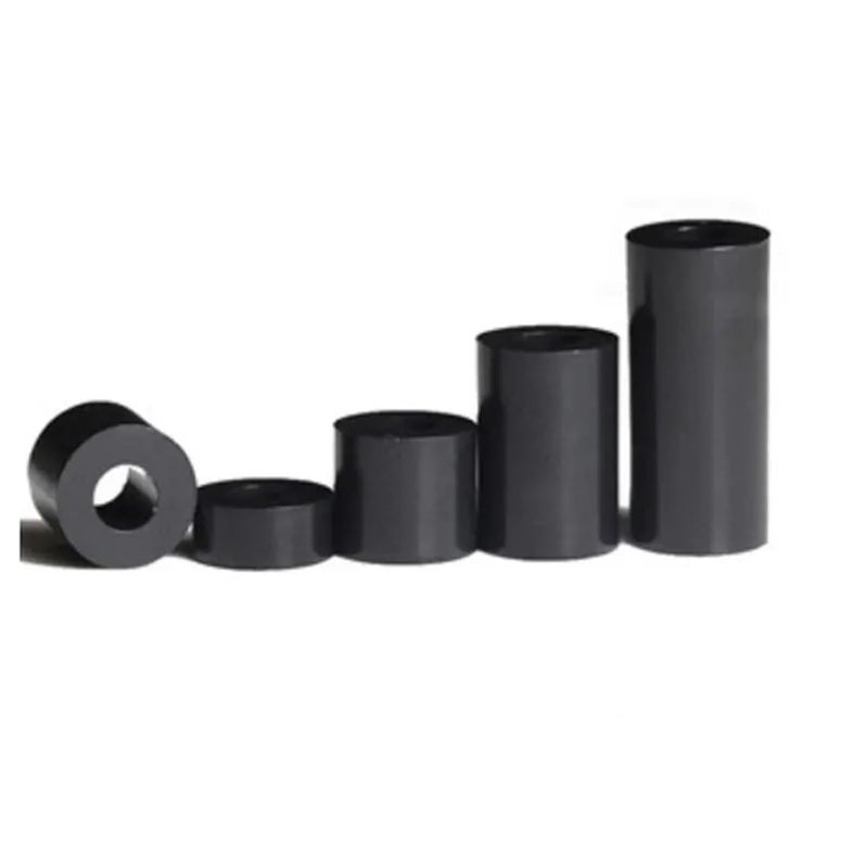 Spacers 500pcs M3 M4 M5 M6 M8 White Black Nylon ABS Non-Threaded Spacer Round Hollow Standoff Washer PCB Board Screw(Black ABS Spacer,M3X10) - Image 5
