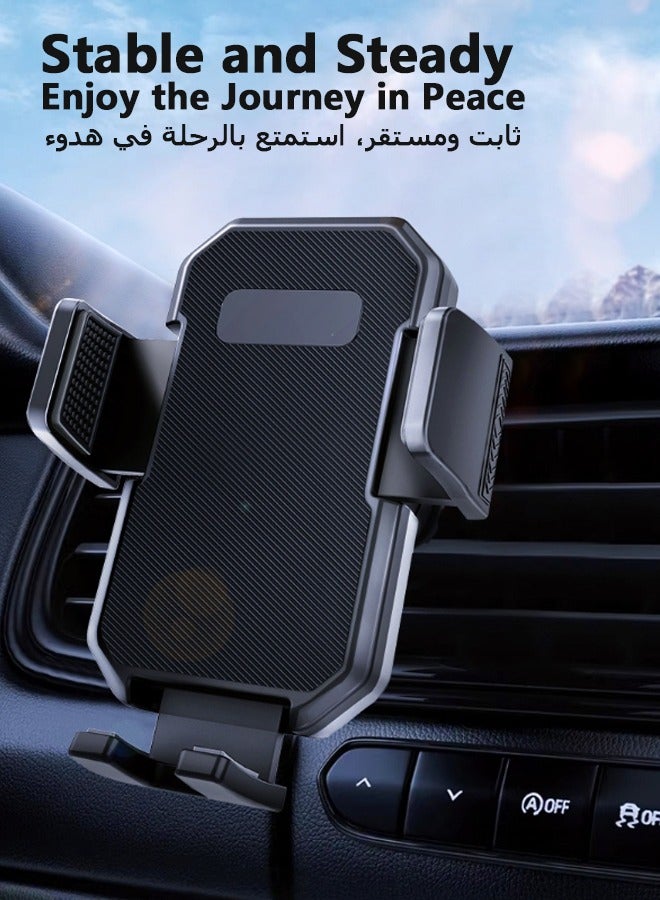 Concretization Car Mobile Phone Holder, Anti-shake Mobile Phone Holder with Silicone Lock Design, Easy to Install, Compatible with All Phones - Image 2