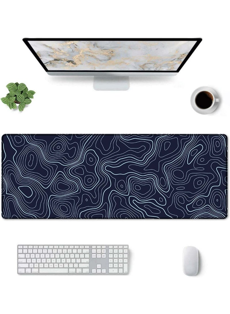 Gaming Laptop Mouse Pad Gaming Mouse Pad Big Desk Pads PC Keyboard Non-Slip 800 * 300 * 3mm Thicker Supper Rubber Table Mat Mouse Pads Edges Design for mouse and keyboard,gaming home and working office - Image 1