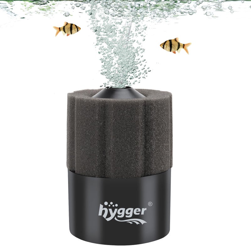 hygger Aquarium Sponge Filter 5-20 Gallon Small Fish Tank Filter for Turtle Breeding Fry Shrimp Snails Betta Air-Powered Filter with Reusable Biochemical Ball Spare Sponge Foam Filter - Image 1