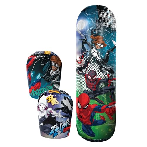 Hedstrom Spiderman Bop Bag Inflatable Punching Bag  Gloves Set 36 Inch 5682274 - Image 1