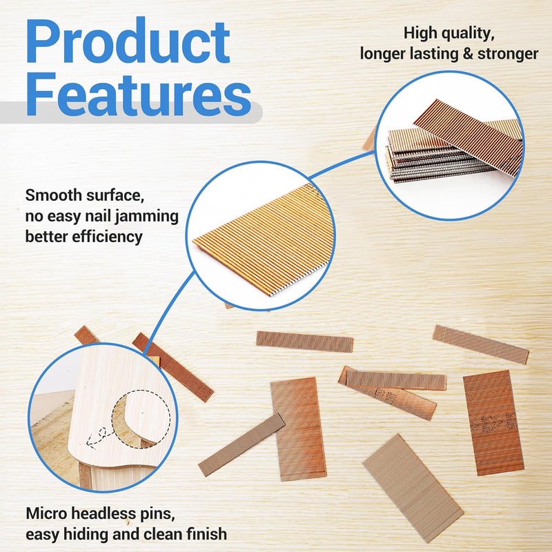 Meite 23 Gauge Pin Nails, 1-3/8-Inch Micro Headless Pins for Pin Nailer - Galvanized Pins Nails for Nail Gun, Ideal for Fine Woodworking and Trim Work (10,000 Counts) - Image 3