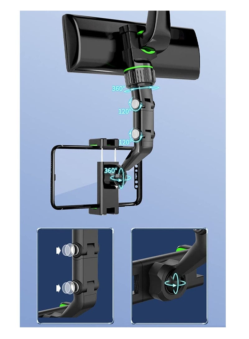 ELTRAZONE Car Phone Holder Mount, 360 Degrees Rotate Adjustable Suspension Mount Phone Holder, Multi-Function Rearview Mirror Cell Phone Holder for All Mobile Phones - Image 3