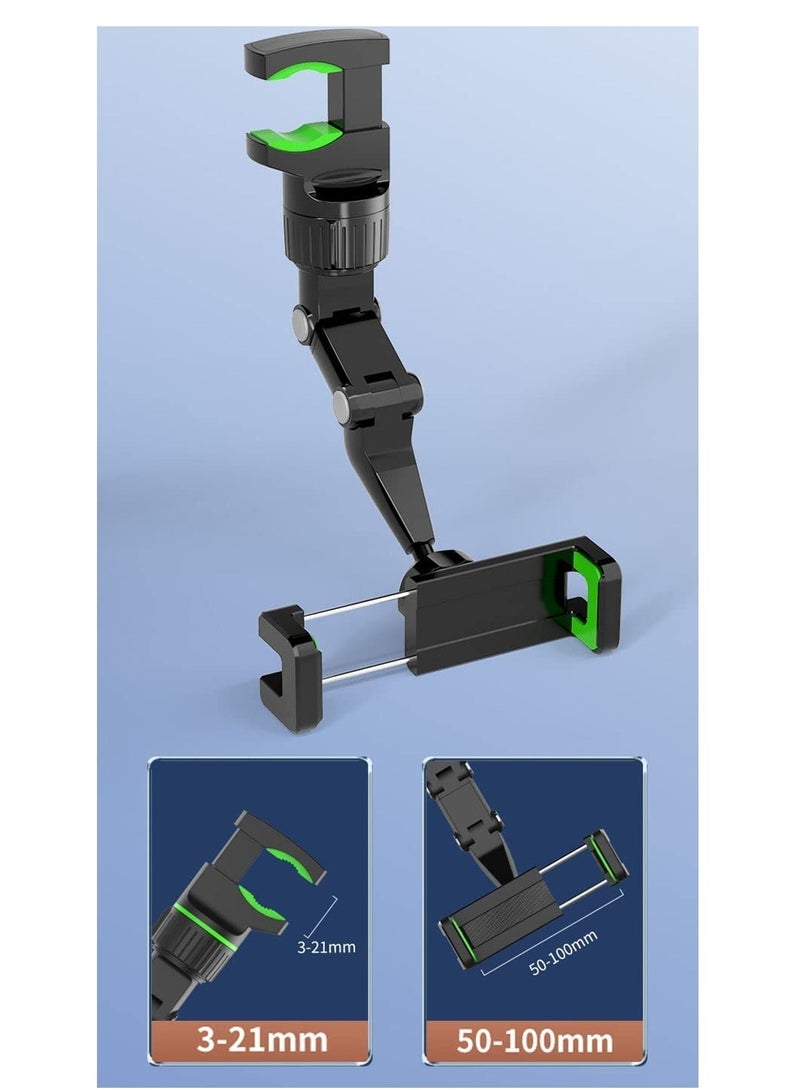 ELTRAZONE Car Phone Holder Mount, 360 Degrees Rotate Adjustable Suspension Mount Phone Holder, Multi-Function Rearview Mirror Cell Phone Holder for All Mobile Phones - Image 4