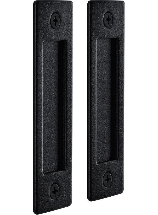 Wright Products Barn Door Handles Set, Matte Black Sliding Barn Door Hardware Kit, 1 Pack - Image 1