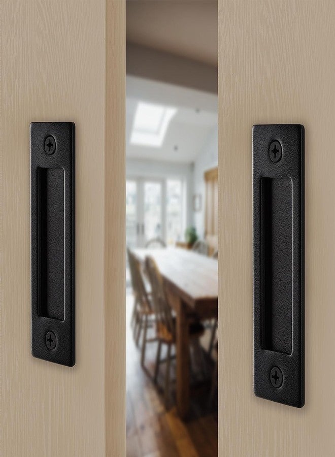 Wright Products Barn Door Handles Set, Matte Black Sliding Barn Door Hardware Kit, 1 Pack - Image 4
