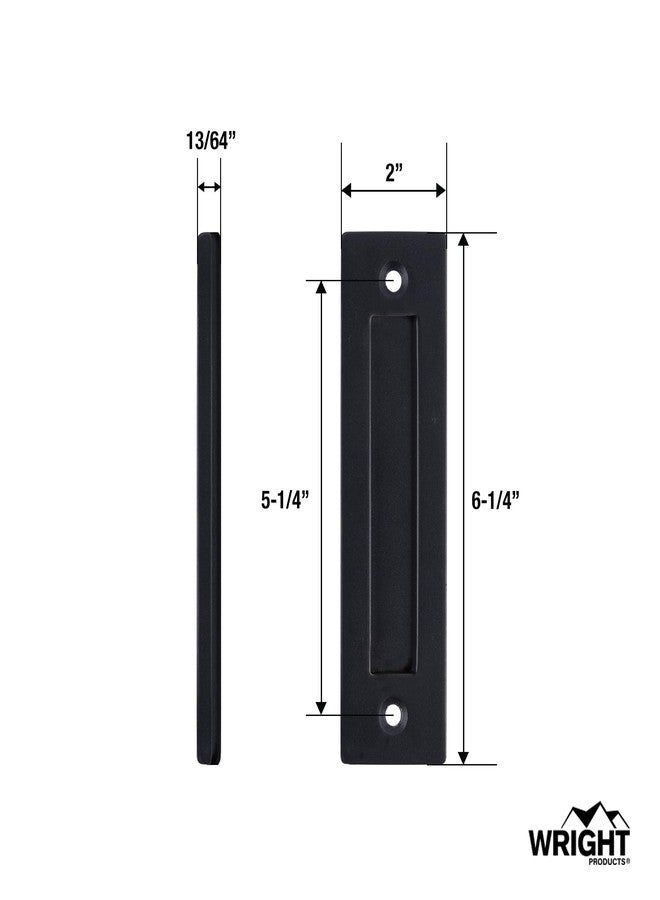 Wright Products Barn Door Handles Set, Matte Black Sliding Barn Door Hardware Kit, 1 Pack - Image 5