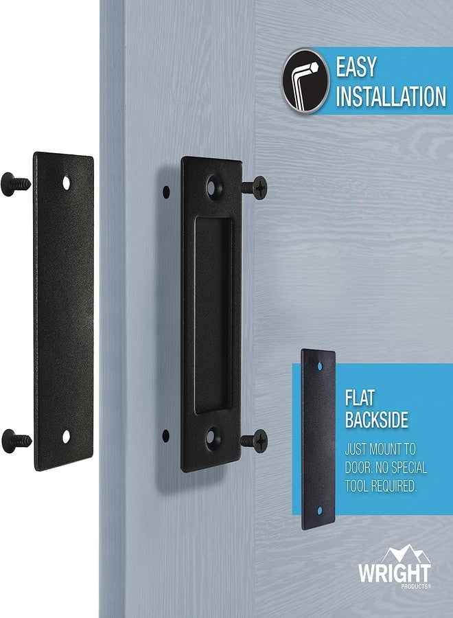 Wright Products Barn Door Handles Set, Matte Black Sliding Barn Door Hardware Kit, 1 Pack - Image 3