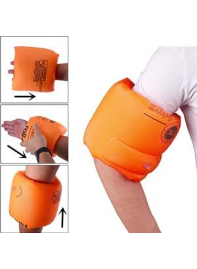 عوائم ذراع قابلة للنفخ من PVC، أساور سباحة مزدوجة للبالغين والأطفال، أجنحة مائية آمنة، مساعد للسباحة وتدريب السباحة - Image 2