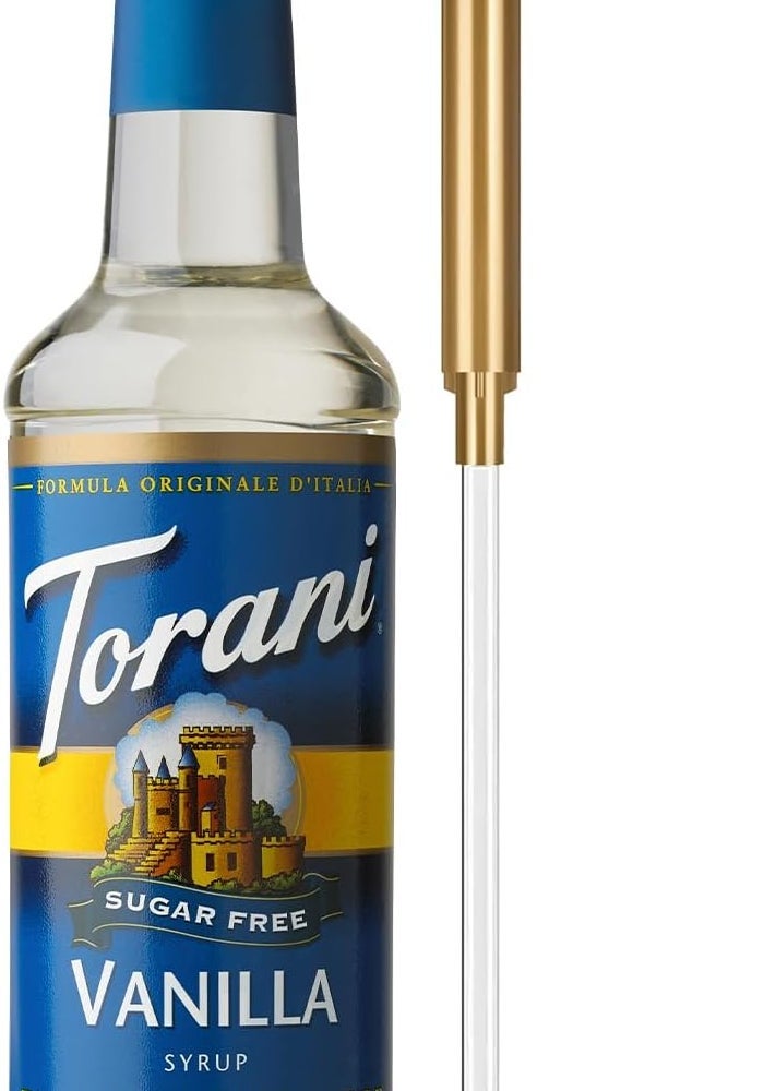 Torani Sugar Free Vanilla Syrup with Pump - 25.4 Fl Oz - Image 1