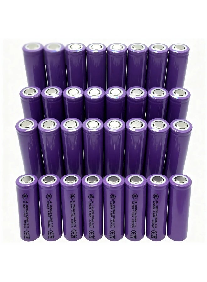 robotgcc 18650 Flat-Top Li-ion Battery 3.7 V 1200 mAh | Lab-Verified True Capacity | Ideal for Research and Long-Term Engineering Projects (50 Pack) - Image 2