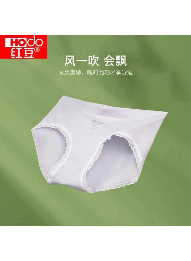 Hodo Women's Underwear, Sweet Lace Trim, High-elasticity, Lightweight, Breathable, Pure Cotton Crotch Panties, 2-pack - Image 2