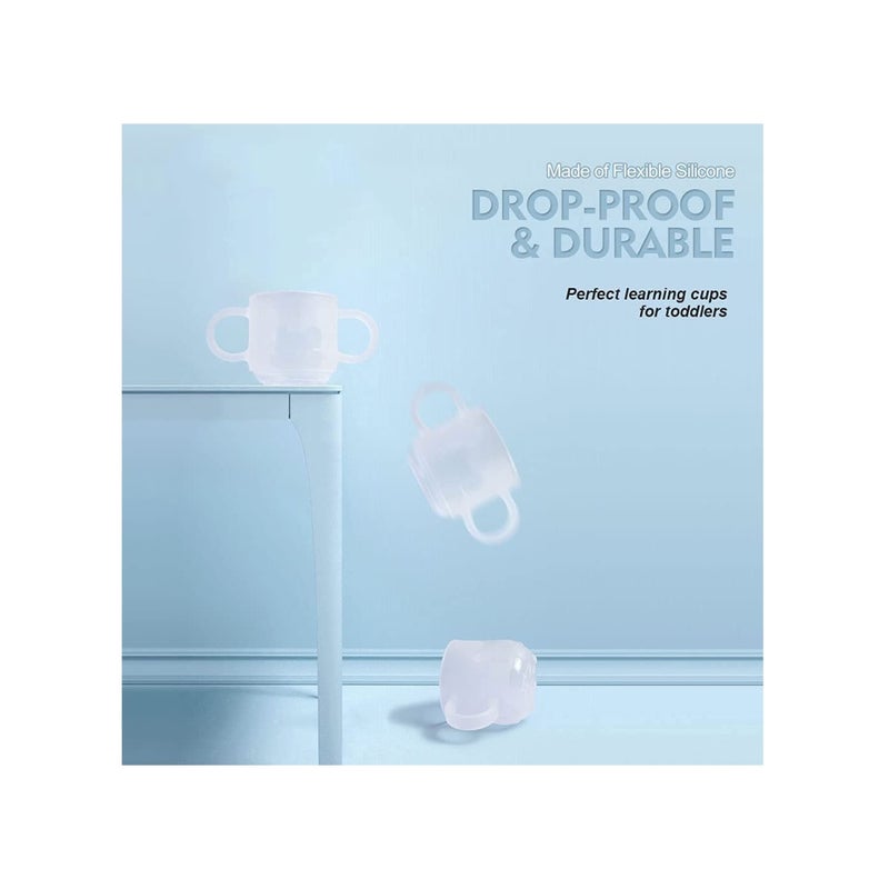 SOLARAE Silicone Toddler Cups, Bpa Free Drop - Proof Training Cups for Baby 6 Months+, 5 Ounce, Soft, Flexible, Drink Easier Independently, Food Grade Silicone, No Hidden Corners, Prevent Choking - Image 5