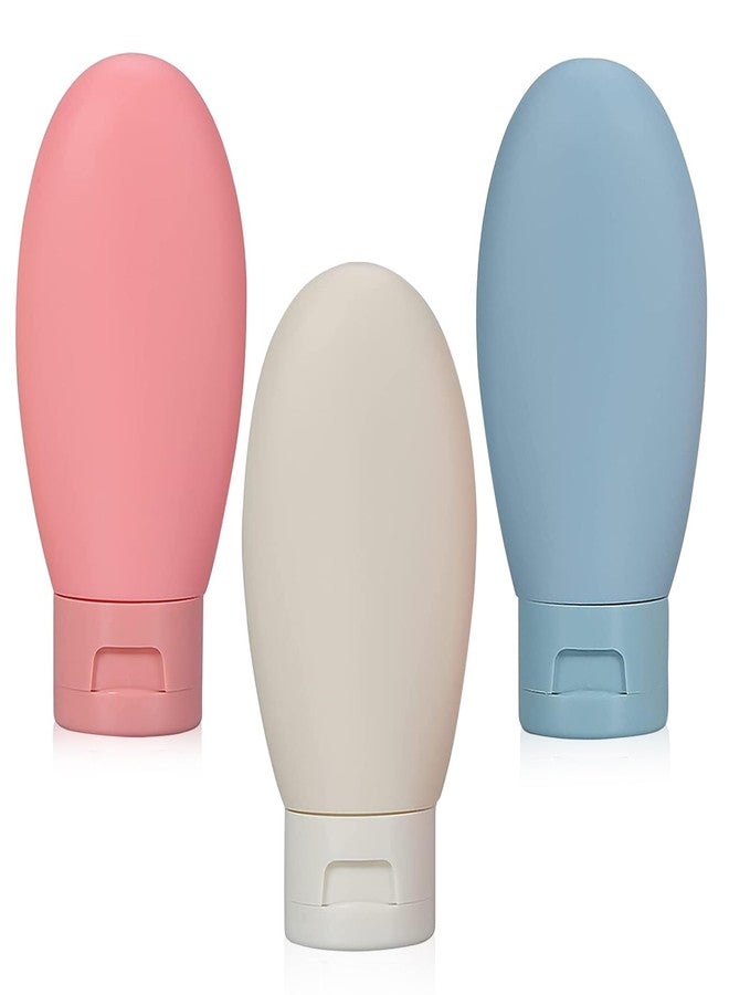 MATSON Portable Soft Silicone Travel Bottles Set 60 ml Mini Tub Containers Squeezable Bottle for Shower Gel, Liquide Soap,Toiletries Lotion Shampoo Cosmetic Empty,3PCS (Multi Color) - Image 1