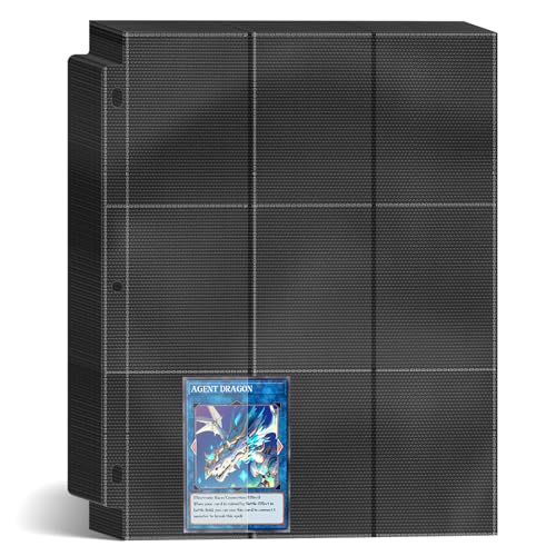 POKONBOY 450 Pockets Trading Baseball Card Sleeves Binder, 25 Pages Double-Sided Protector Sports Card Binder Fit for MTG YU-GI-OH Cards, Football Cards, Game Cards, Standard Sized Cards for 3-Ring Binder - Image 1
