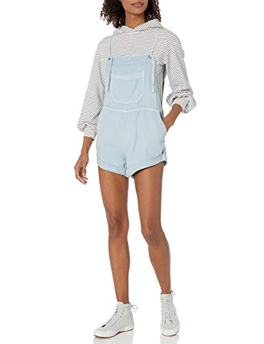 Billabong Women's Wild Pursuit Woven Overall Shorts, Chambray, S - Image 3