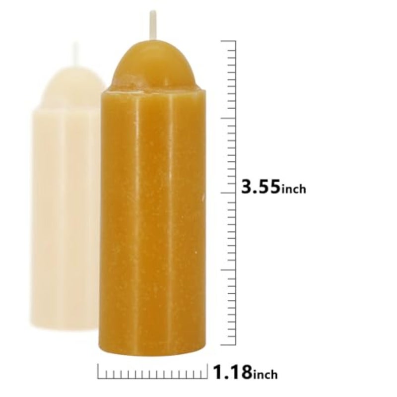 15-Hour Natural Beeswax Candles Compatible with Candle Lanterns - Smokeless Clean Long Lasting Burning for Outdoor, Camping, Emergency, Survival Emergency Preparedness- 20Pack - Image 5