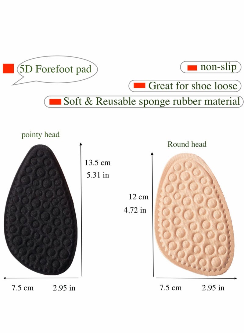 SYOSI Metatarsal Pads for Women, Anti-Sliding Pads for Open Toe Shoes, Ball of Foot Cushions, Shoe Filler,All Day Pain Relief and Comfort, Reduce Foot Slip, 6 Pairs Ball of Foot Cushions  - Image 2