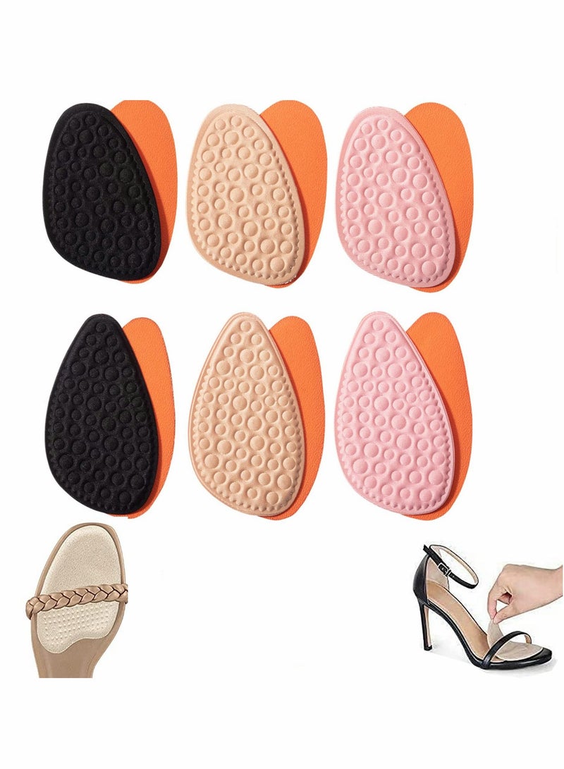 SYOSI Metatarsal Pads for Women, Anti-Sliding Pads for Open Toe Shoes, Ball of Foot Cushions, Shoe Filler,All Day Pain Relief and Comfort, Reduce Foot Slip, 6 Pairs Ball of Foot Cushions  - Image 1