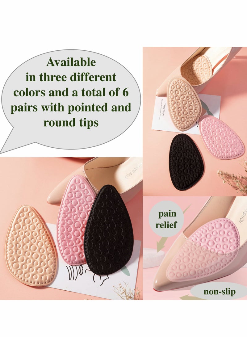 SYOSI Metatarsal Pads for Women, Anti-Sliding Pads for Open Toe Shoes, Ball of Foot Cushions, Shoe Filler,All Day Pain Relief and Comfort, Reduce Foot Slip, 6 Pairs Ball of Foot Cushions  - Image 5
