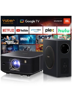Yaber Yaber Smart Projector ( home Cinema ), 1600 ANSI with Dual JBL Speakers 15W with extra subwoofer 30W, with Bulit in Android TV, Auto Focus  and Auto keystone correction, support Alexa and NFC  - Image 1