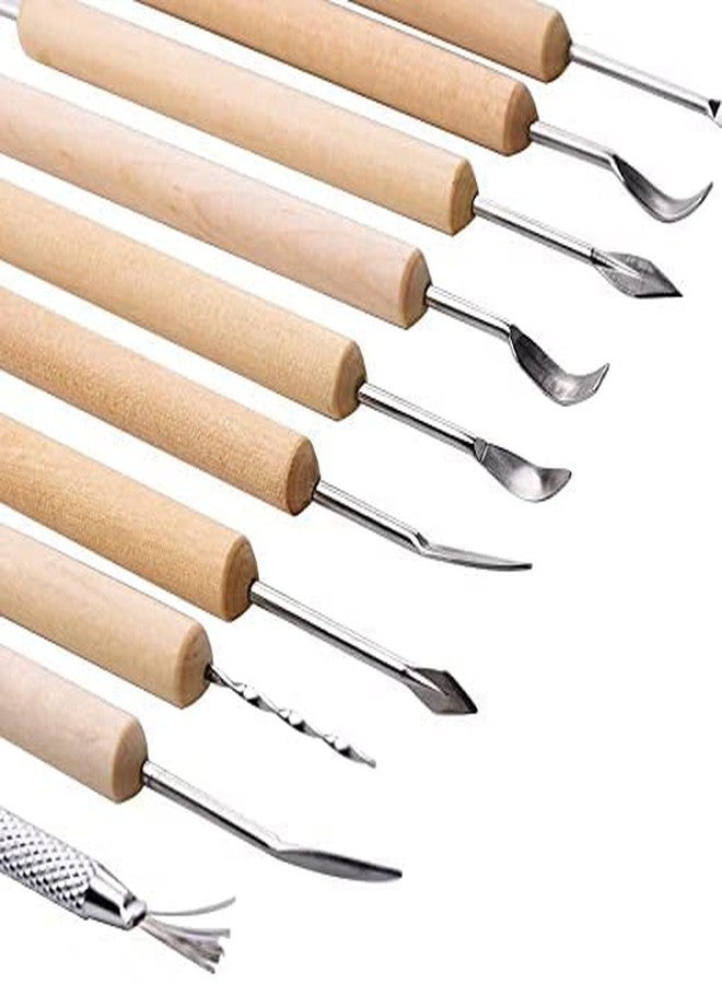 KARDIFF Assorted Pottery Clay Candle Soap Wood Sculpture Carving Hand Tools Kit | DIY Craft Set Great, Clay Tool Set, Art Wood & Metal Ribbon Cutting Tool Sets Used for Clay, Ceramic (11 PCS) - Image 2