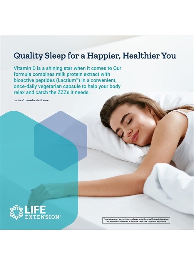 Life Extension Bioactive Milk Peptides – Promotes Relaxation & Healthy Sleep – Gluten-Free, Non-GMO – 30 Vegetarian Capsules - Image 5
