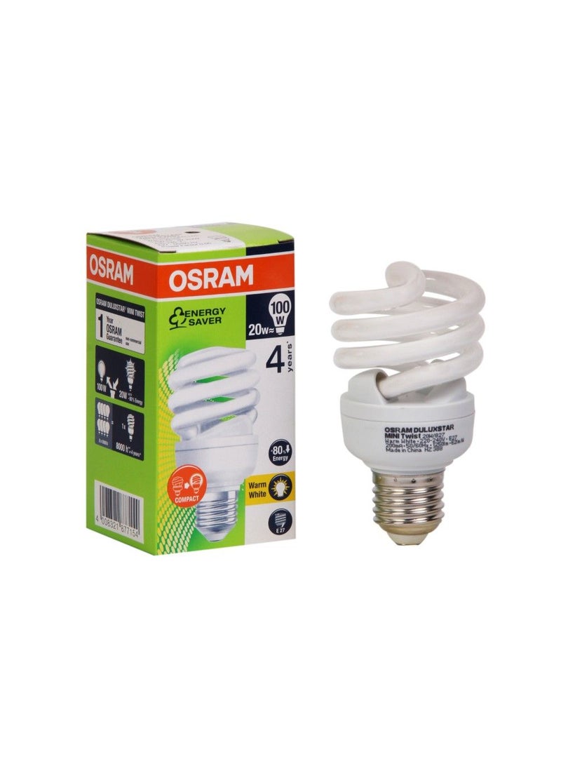 OSRAM Osram Esl Spiral 20W E27 Warm White