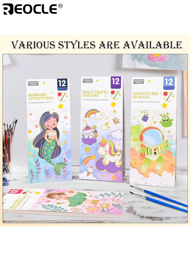 REOCLE 4PCS Kid's Magic Water Coloring Books for Kids Reusable Painting Books with Paints and Brushes Creative Art Activities for Boys and Girls Ages 5-8 Perfect Gift for Birthday Party Favors - Image 5
