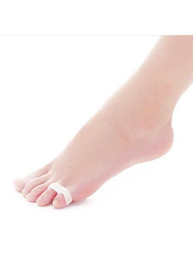 Alexvyan 1 Pair Double Hole Universal Size Silicone Gel Bunion Foot Fingers Separator 1 Pair Orthopedic Protector Valgus Guard Finger Separator For Women Men Boy Girl (Index Finger Seperator) - Image 3