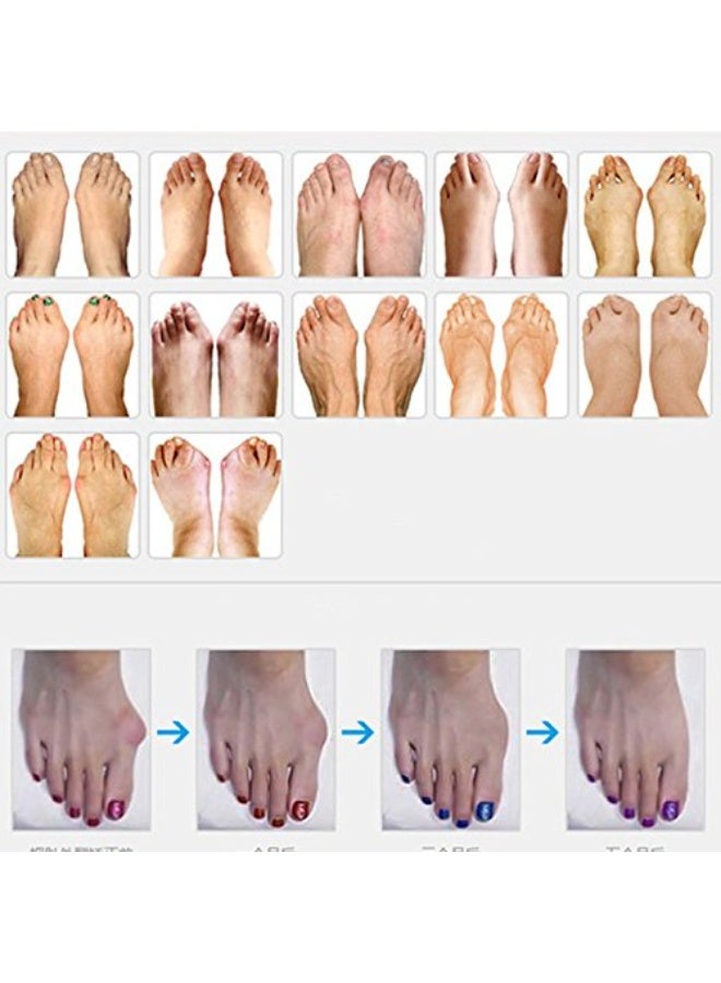 Alexvyan 1 Pair Double Hole Universal Size Silicone Gel Bunion Foot Fingers Separator 1 Pair Orthopedic Protector Valgus Guard Finger Separator For Women Men Boy Girl (Index Finger Seperator) - Image 5