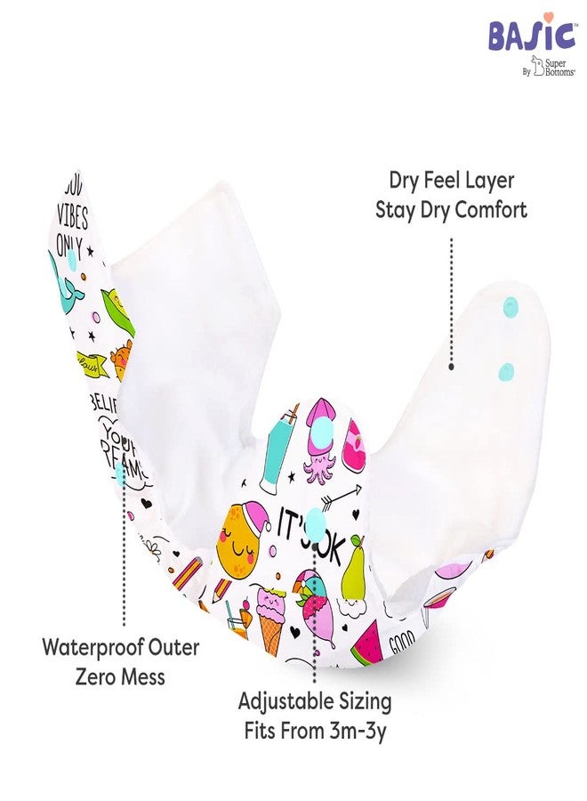 Superbottoms Basic Leakage-proof advanced cloth diapers for babies, 3 Cloth Diaper Shells, Washable cloth diaper Shell 3M -3Years Adjustable - Image 3
