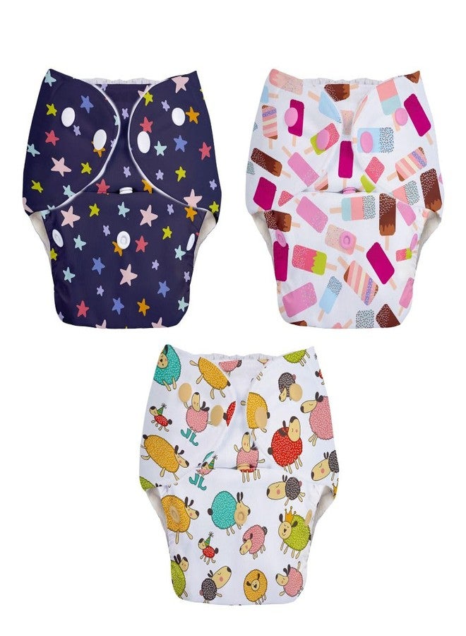 Superbottoms Basic Leakage-proof advanced cloth diapers for babies, 3 Cloth Diaper Shells, Washable cloth diaper Shell 3M -3Years Adjustable - Image 1