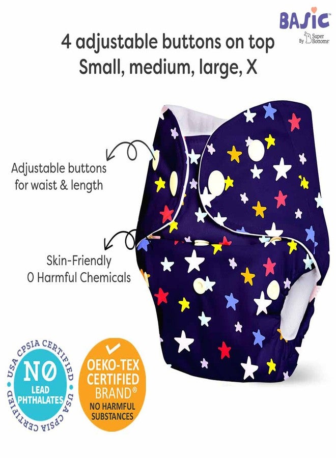 Superbottoms Basic Leakage-proof advanced cloth diapers for babies, 3 Cloth Diaper Shells, Washable cloth diaper Shell 3M -3Years Adjustable - Image 5