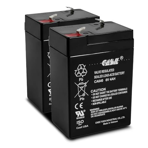 Casil 6V 4Ah Replacement Battery Compatible with Dynacraft Spiderman Car Model #8802-08 2 Pack - Image 1