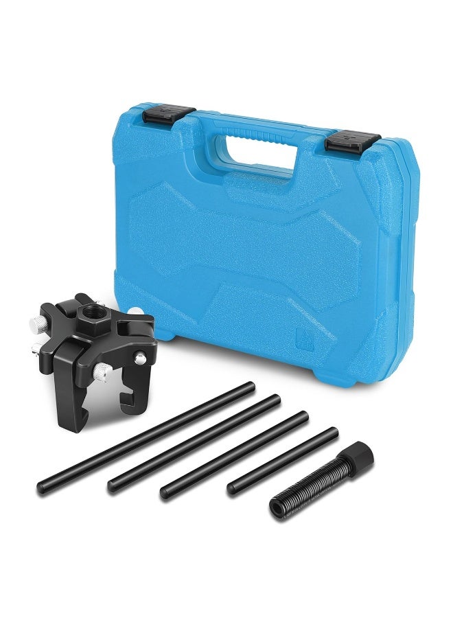 DEFAONS 6PCS Harmonic Balancer Puller Kit – Heavy Duty Crankshaft Pulley Removal Tool Set with Storage Case, All-Steel Construction, Black Oxide Finish, Ideal for Cars, SUVs, Trucks, and Automotive Repairs - 4880 - Image 1