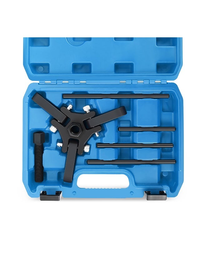 DEFAONS 6PCS Harmonic Balancer Puller Kit – Heavy Duty Crankshaft Pulley Removal Tool Set with Storage Case, All-Steel Construction, Black Oxide Finish, Ideal for Cars, SUVs, Trucks, and Automotive Repairs - 4880 - Image 4