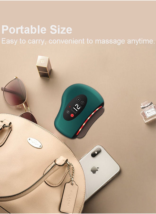 Generic - Rechargeable Electric Gua Sha Massager Scraping Tool with 12-Level Vibration for Face Sculpting Anti-Aging Neck Back Full Body Relaxation Puffiness Reduction - Image 1