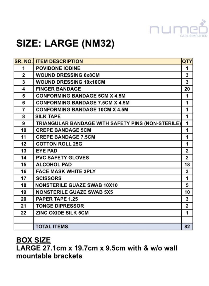 مرقمة صندوق الإسعافات الأولية باللون البرتقالي مع الدواء - Image 3
