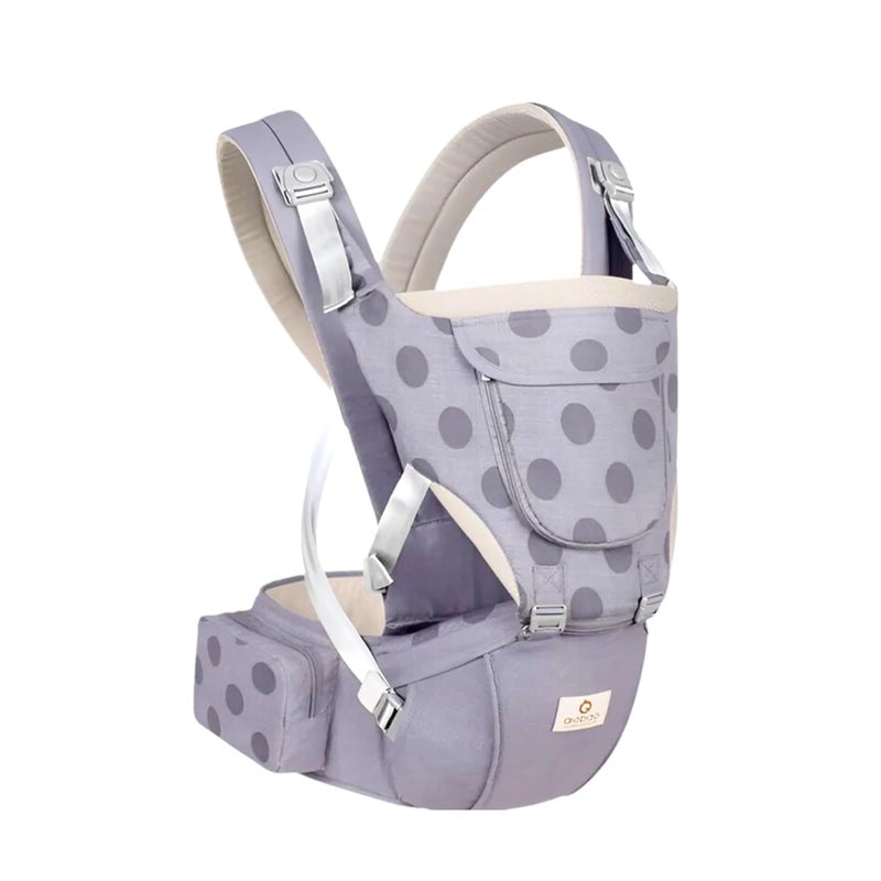 OBaby حمالة أطفال بكرسي ورك قابلة للتعديل/مريحة/خفيفة الوزن/ناعمة/دعم قطني للظهر مع 5 أوضاع حمل، للاستخدام اليومي والسفر، من حديثي الولادة إلى الأطفال (0 إلى 36 شهرًا) - Image 2