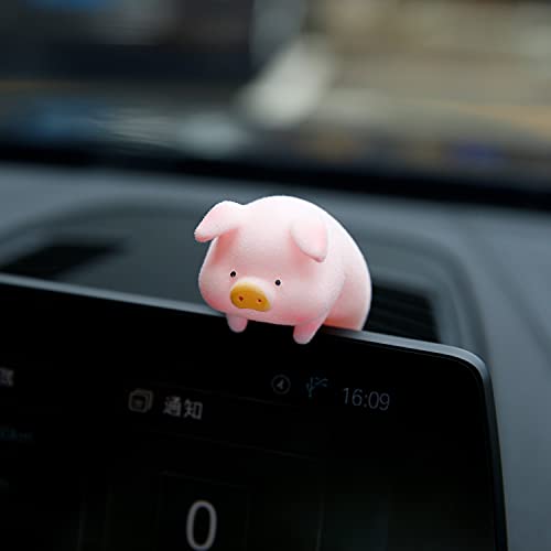 YGMONER LULU The Car Monitor Pig Decor - Cute Lucky Piggy Dashboard Companion for Car & Desktop Decorations (Piggy) - Image 1