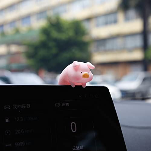 YGMONER LULU The Car Monitor Pig Decor - Cute Lucky Piggy Dashboard Companion for Car & Desktop Decorations (Piggy) - Image 4