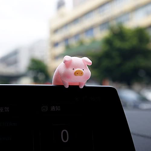 YGMONER LULU The Car Monitor Pig Decor - Cute Lucky Piggy Dashboard Companion for Car & Desktop Decorations (Piggy) - Image 3