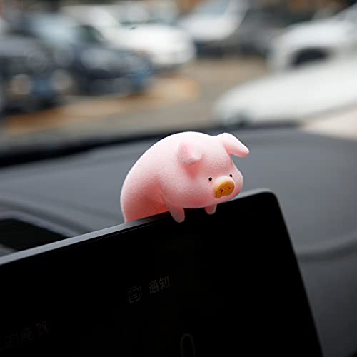 YGMONER LULU The Car Monitor Pig Decor - Cute Lucky Piggy Dashboard Companion for Car & Desktop Decorations (Piggy) - Image 5