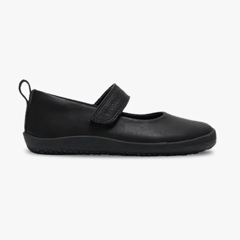 Vivobarefoot Kids Wyn School Preschool Casual Everyday Shoe Obsidian