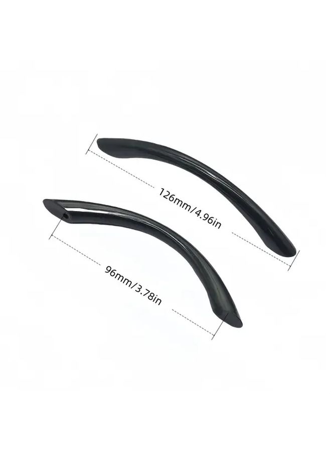 Black Plastic Handles And Knobs Set Of 7 Modern Minimalist Furniture Drawer Pulls Cabinet Grips - Image 4