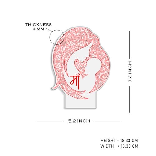 GIFTMEBAZAR 3D Illusion Baby & Mom Night Lamp with Warm White Light & USB Cable | On/Off Touch Button | Gift for Mom | Mom to Be Gift | Home Décor Light - Image 5