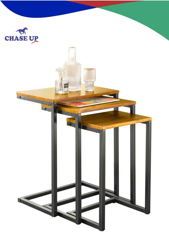Chase Up Nesting Tables Set Of 3 Coffee Table Living Room Side Table For Living Room  - Image 1